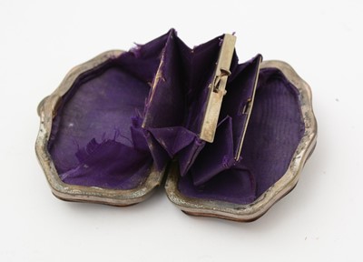 Lot 371 - A rare late 18th century enamelled copper bougie box; and other items