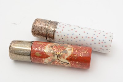 Lot 371 - A rare late 18th century enamelled copper bougie box; and other items