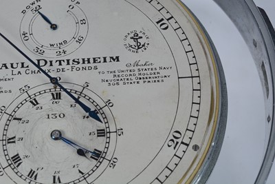 Lot 1262 - A fine and rare second quarter 20th Century Swiss marine chronometer by Paul Ditisheim