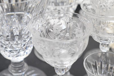 Lot 395 - A set of nine Waterford Crystal stemmed wine glasses