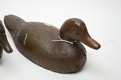 Lot 239 - A Victorian hand painted carved wood decoy duck