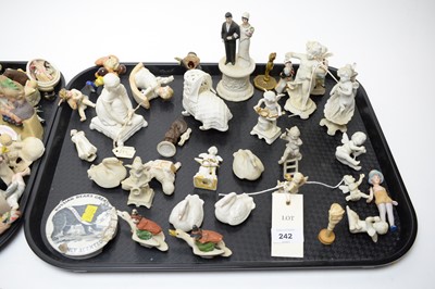 Lot 242 - A collection of 19th century and later miniature figures