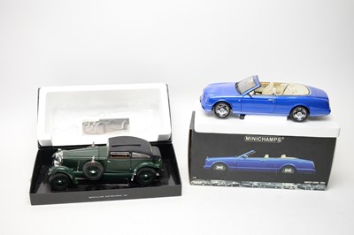Lot 483 - A Minichamps 1:18 scale diecast Bentley model cars