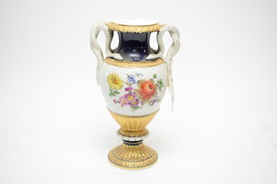 Lot 327 - A Meissen twin-handled urn vase