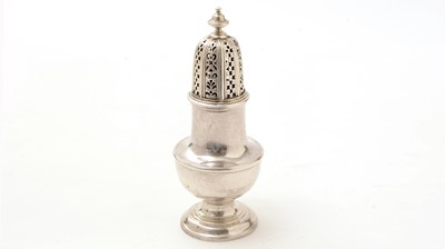 Lot 55 - A George II silver caster