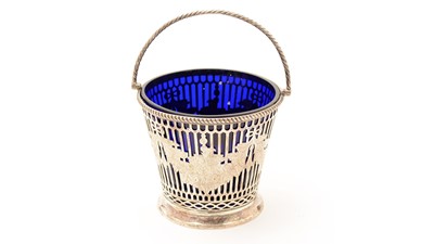 Lot 61 - A Victorian silver sugar basket