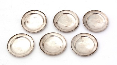 Lot 368 - A rare set of six George I silver miniature or toy plates