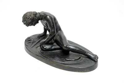 Lot 1275 - After the Antique; The Dying Gaul, patinated bronze