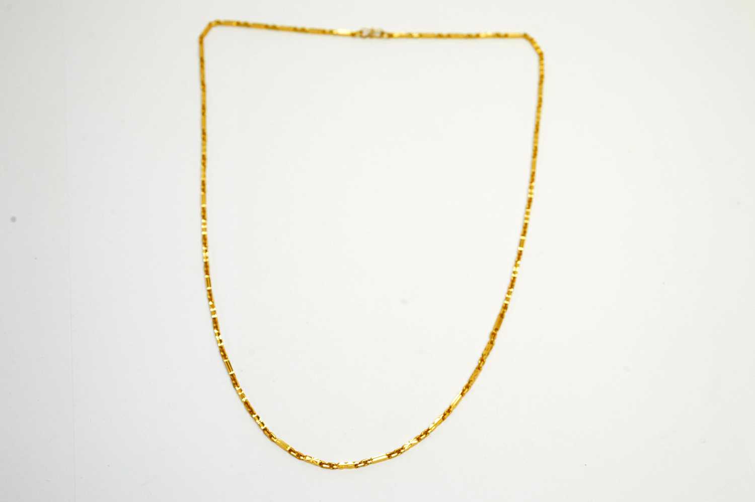 Lot 164 - An 18ct yellow gold Chinese necklace