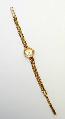 Lot 166 - Roamer 9ct yellow gold manual wind cocktail watch