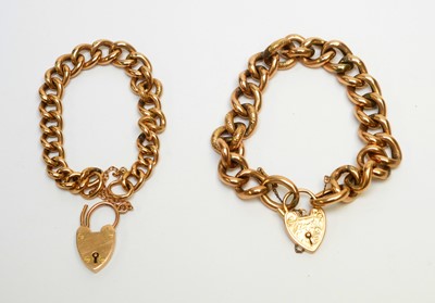 Lot 171 - Two 19th Century curb link bracelets