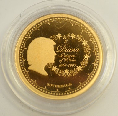 Lot 186 - Princess Diana Cameo Sovereign Set