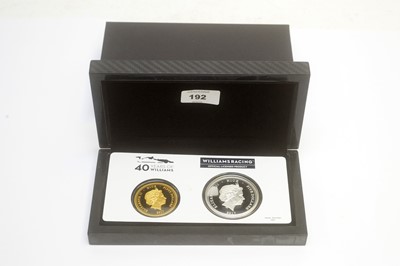Lot 192 - 40 Years of Williams Racing two coin set