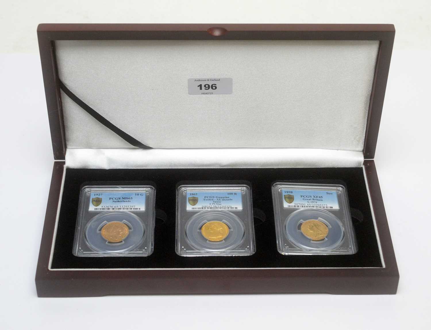 Lot 196 - Three Queens of 19th Century Europe gold three coin set
