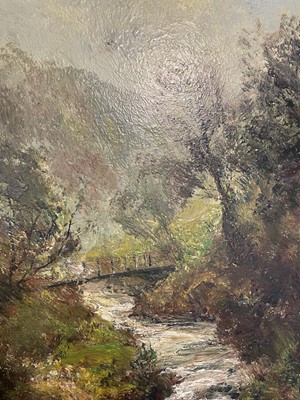 Lot 787 - John Falconar Slater - Blustery woodland view with serpentine stream | oil