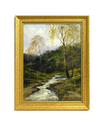 Lot 788 - Francis "Frank" Thomas Carter - Early Autumnal Landscape with Rushing Stream | oil