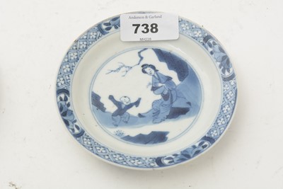 Lot 738 - Three small Chinese plates