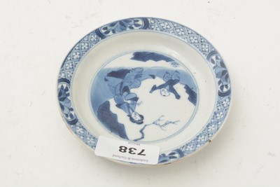 Lot 738 - Three small Chinese plates
