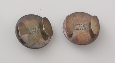Lot 458 - A Victorian Scottish granite set brooch and button set