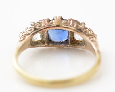 Lot 461 - A Victorian sapphire and diamond ring