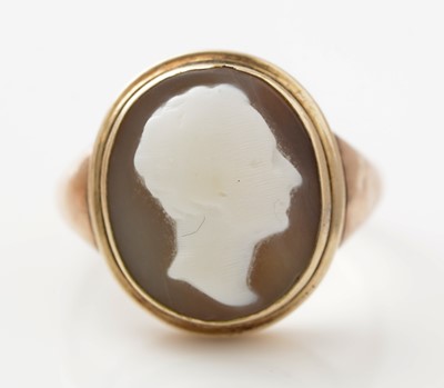 Lot 469 - Two 19th Century glass cameo rings