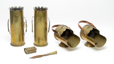 Lot 1012 - A selection of First World War trench art