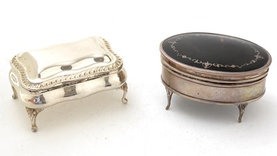 Lot 898 - Two silver jewellery boxes