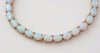 Lot 429 - An opal bracelet