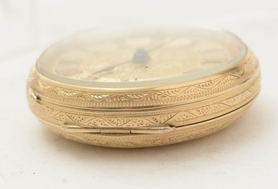 Lot 598 - Goldsmiths & Silversmiths Company, Newcastle: an 18ct yellow gold-cased open-faced fob watch