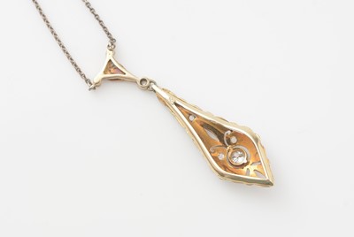 Lot 481 - A 19th Century Belle Epoque diamond pendant