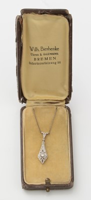 Lot 481 - A 19th Century Belle Epoque diamond pendant