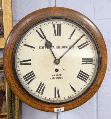 Lot 393 - A late 19th/early 20th Century circular wall clock