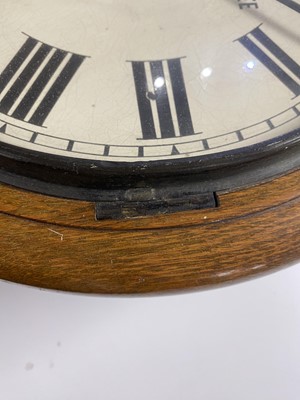 Lot 393 - A late 19th/early 20th Century circular wall clock