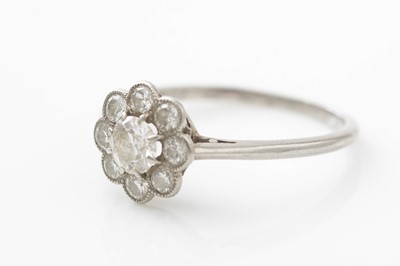 Lot 456 - An early 20th Century diamond cluster ring