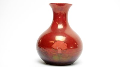 Lot 807 - Moorcroft Hazeldene ruby lustre vase for Liberty London