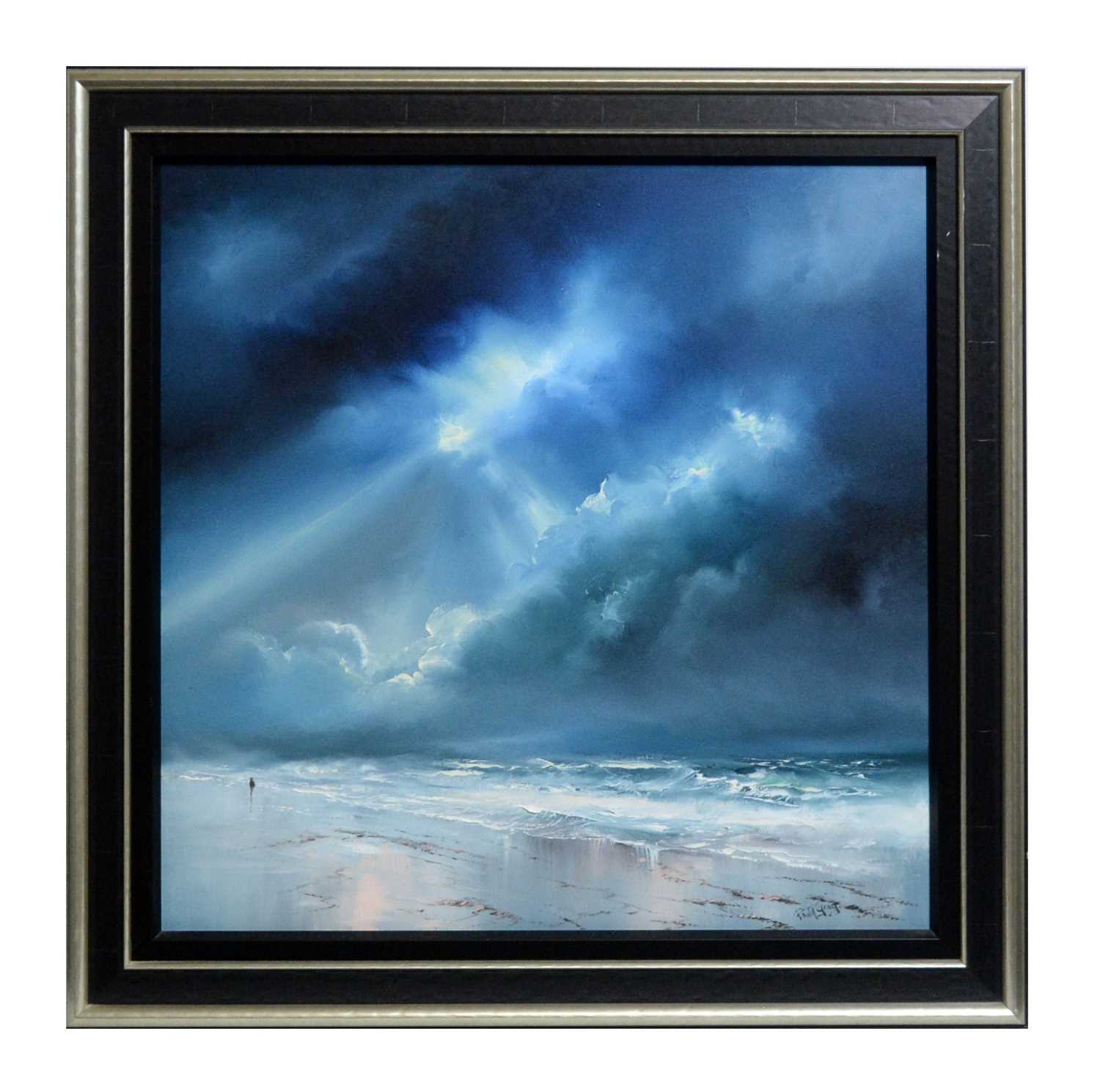 Lot 208 - Philip Gray - Cloud Break and Crashing Waves | oil