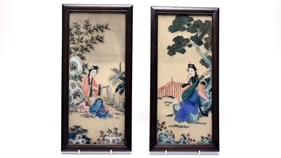Lot 774 - Pair Chinese watercolours
