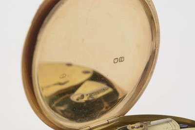 Lot 595 - An 18ct yellow gold cased open-faced pocket watch