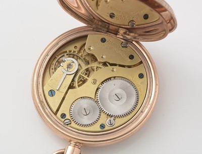 Lot 596 - A 9ct yellow gold cased open-faced pocket watch