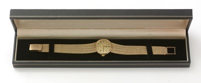 Lot 597 - Longines: a 9ct yellow gold quartz cocktail watch