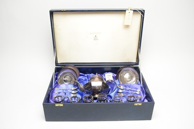 Lot 414 - A cased silver plated tea or coffee service
