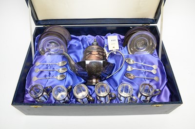 Lot 414 - A cased silver plated tea or coffee service