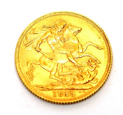 Lot 1236 - A George V gold sovereign, 1913