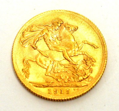 Lot 1237 - A George V gold sovereign, 1915