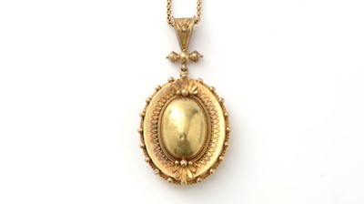 Lot 564 - A Victorian Etruscan Revival 18ct yellow gold pendant