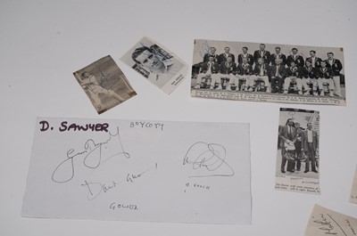 Lot 729 - A boomerang commemorating the 1964 Ashes Test Series; and other cricket memorabilia