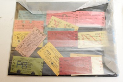 Lot 786 - A collection of ticket stubs and luggage stubs