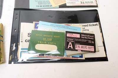 Lot 786 - A collection of ticket stubs and luggage stubs