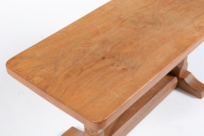 Lot 1352 - Robert Thompson's Craftsmen Ltd: A 'Mouseman' oak refectory coffee table