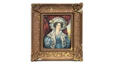 Lot 933 - 19th Century British School - Portrait of a Lady in Decadent 1830s Fashion | watercolour